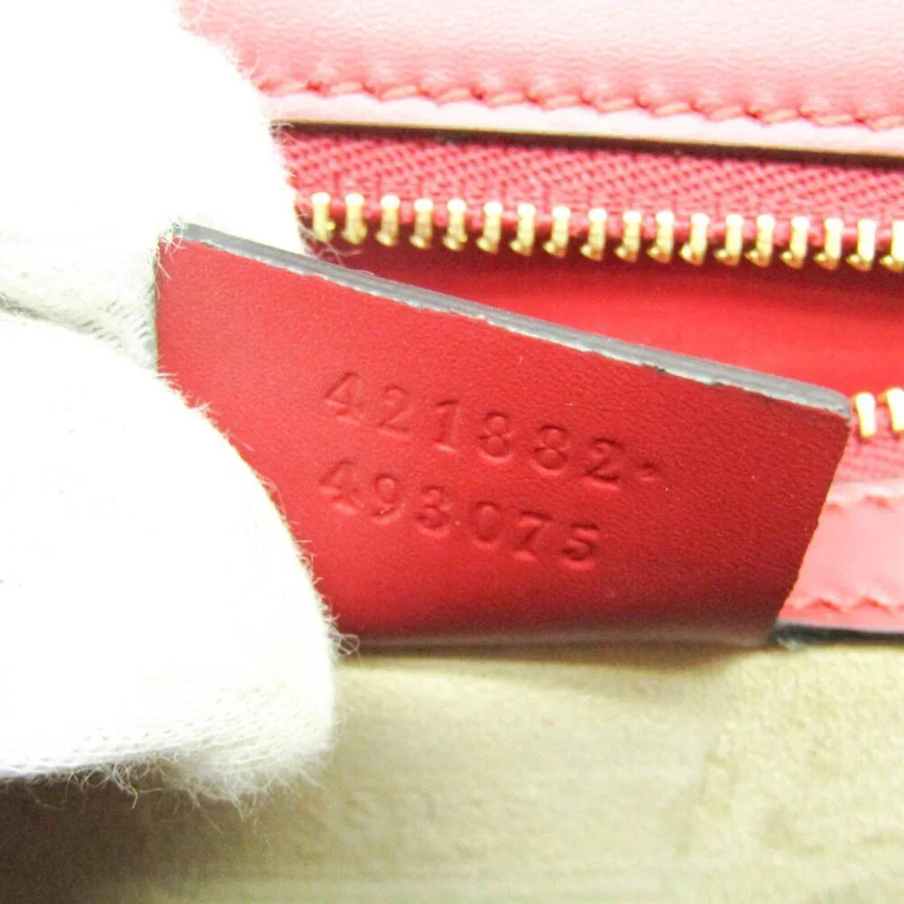 GUCCI Red Leather Sylvie Shoulder Bag - Picture 12 of 14